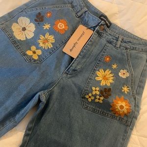 Princess Highway size 14 embroidered jeans